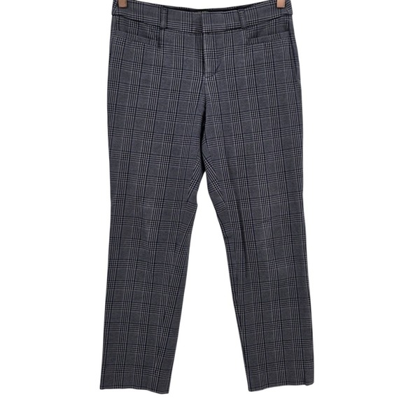 Banana Republic Pants - Banana Republic Womens 2 Sloan‎ Navy Gray Plaid Ankle Pants